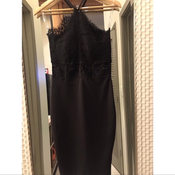 Lace Halter Midi Dress - Picture 3 of 3